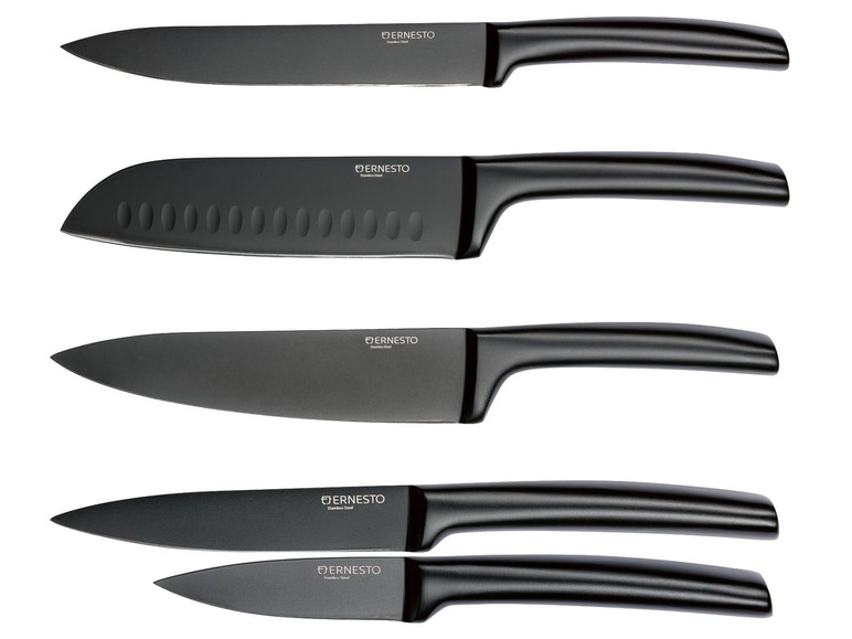 Gehe zu Vollbildansicht: ERNESTO® Messer, mit antihaftbeschichteter Klinge, aus Edelstahl, spülmaschinengeeignet - Bild 1
