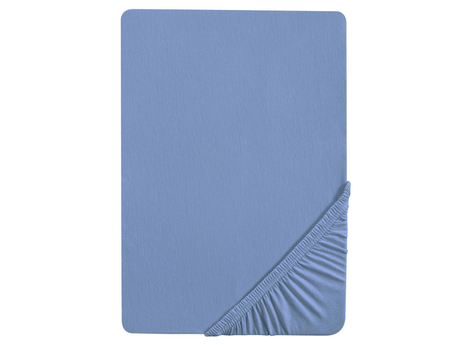 Biberna Feinjersey Spannbettlaken (Blau, 140 – 160 x 200 cm) | 04005774119138