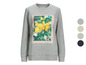 Grauer Pullover mit Zitronenprint