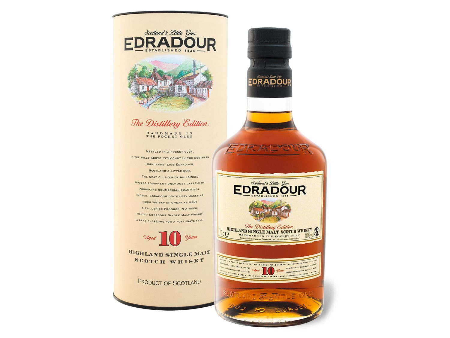 Edradour Highland Single Malt Scotch Whisky 10 Jahre 40% Vol