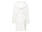 Weißer Bademantel mit Kapuze