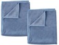 Zwei blaue Mikrofasertücher.