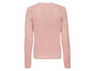 Ein rosa Strickpullover mit langen Ärmeln.