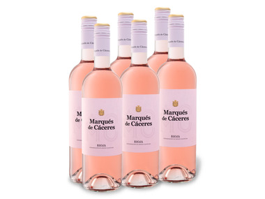 6 x 0,75-l-Flasche Weinpaket Marques de Caceres rosé DOC trocken, Roséwein
