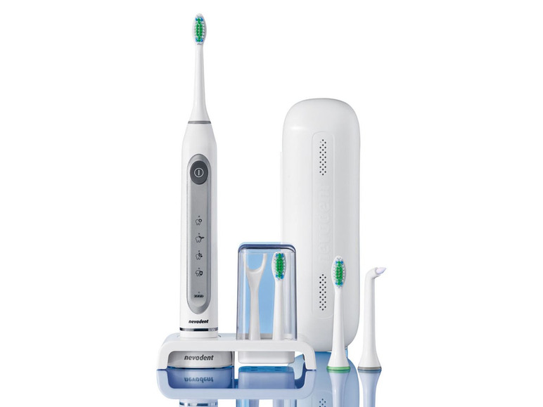 Gehe zu Vollbildansicht: NEVADENT® Zahnbürste »NSZB 3.7 C4«, mit Zahnseideaufsatz - Bild 1