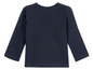 Ein dunkelblaues Langarmshirt für Babys.