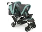Ein Chic 4 Baby Zwillingswagen in Grün und Grau.