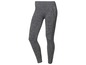 Graue Leggings zum Sporten.