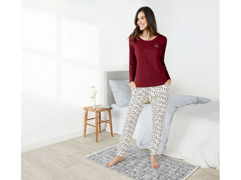 Gehe zu Vollbildansicht: esmara® Damen Pyjama, mit Baumwolle - Bild 9