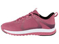 Rosa Laufschuhe mit weißer Sohle.