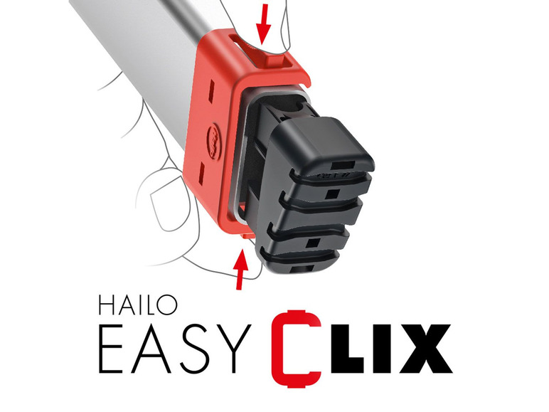 Hailo L80 + Wechselfuß-Set 6 EasyClix stufig Comfortline