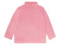 Rosa Fleecejacke mit langen Ärmeln.