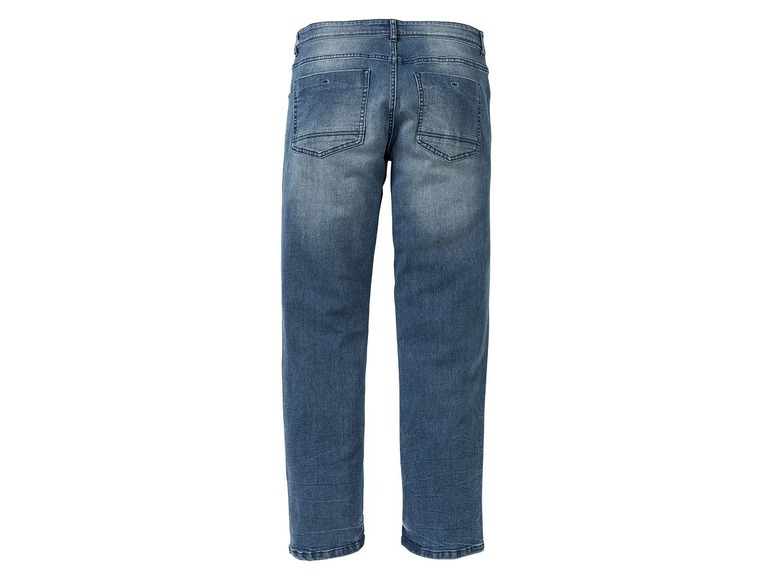 Gehe zu Vollbildansicht: LIVERGY® Jeans Herren, Straight Fit, in Used-Optik, Mit Knopfverschluss - Bild 3