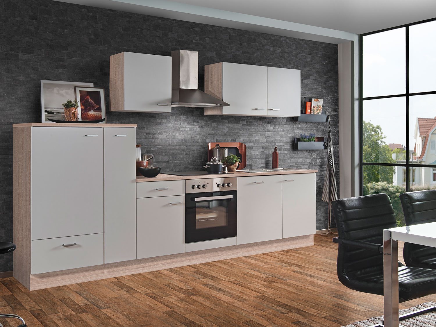 Menke Küchenblock Classic Leerblock 270/280/300/310cm (frei Verwendungsstelle, Weiss, 310 cm) | 4039354094881VER