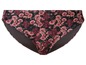 Schwarzer Bikini-Slip mit rotem Blumenmuster.