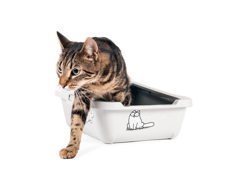 Gehe zu Vollbildansicht: Karlie Simon's Cat Katzentoilette mit Rand, grau, 43 x 32 x 16 cm, Kunststoff - Bild 2
