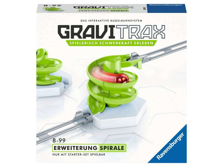 Ravensburger Gravitrax Erweiterung mit zwei grünen Spiralen.