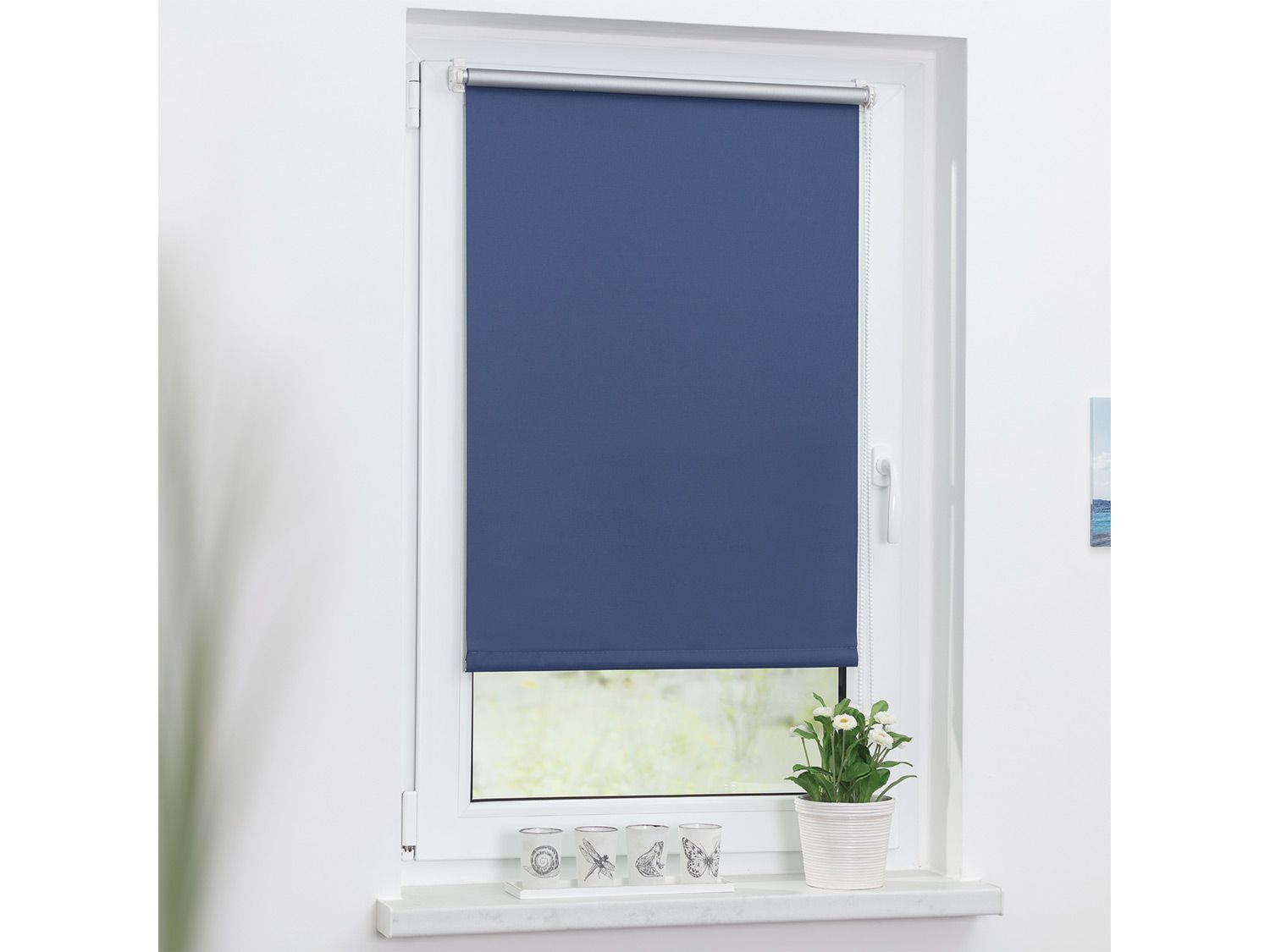 Thumbnail - Lichtblick Thermo-Rollo Klemmfix, ohne Bohren, Verdunkelung (Blau, 45x150 cm)