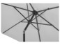 Ein grauer Sonnenschirm mit einer schwarzen Stange