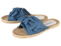 Espadrilles mit blauem Denim-Schleife