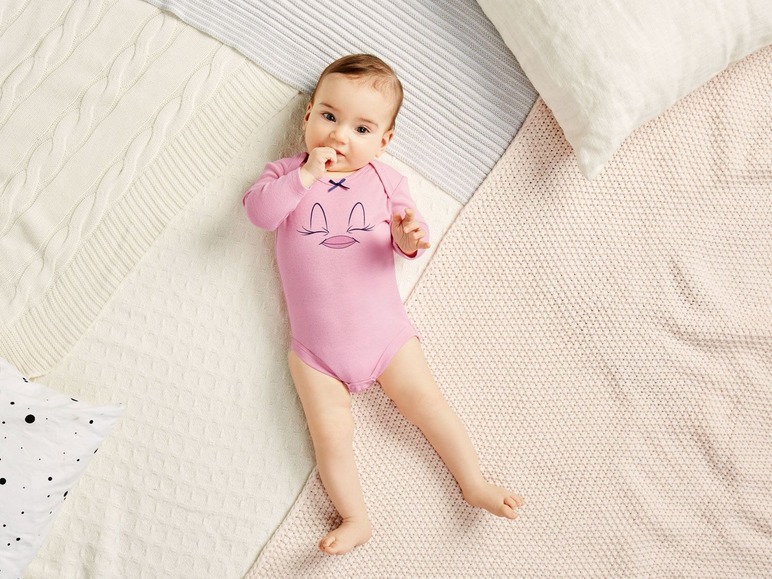 Gehe zu Vollbildansicht: Baby Body Mädchen, aus reiner Baumwolle, weiche Ripp-Qualität, 6 Stück - Bild 7