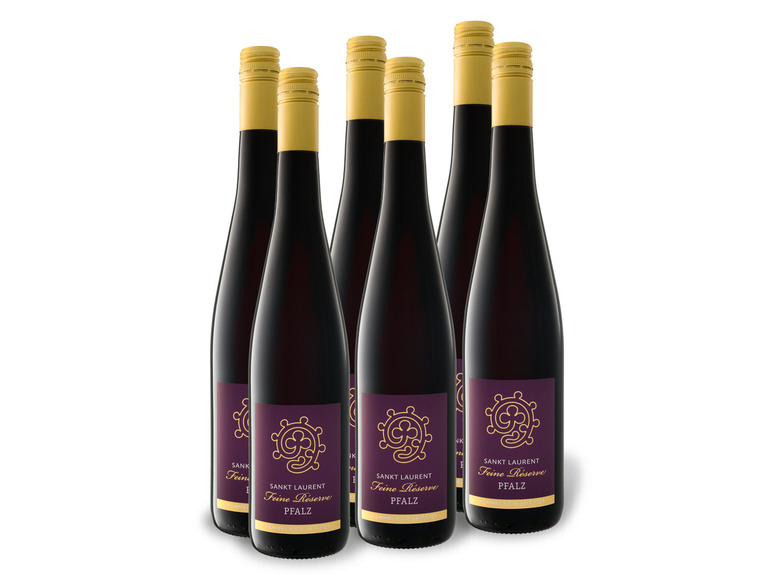 Gehe zu Vollbildansicht: 6 x 0,75-l-Flasche Weinpaket Hammel Sankt Laurent Pfalz QbA trocken, Rotwein - Bild 1