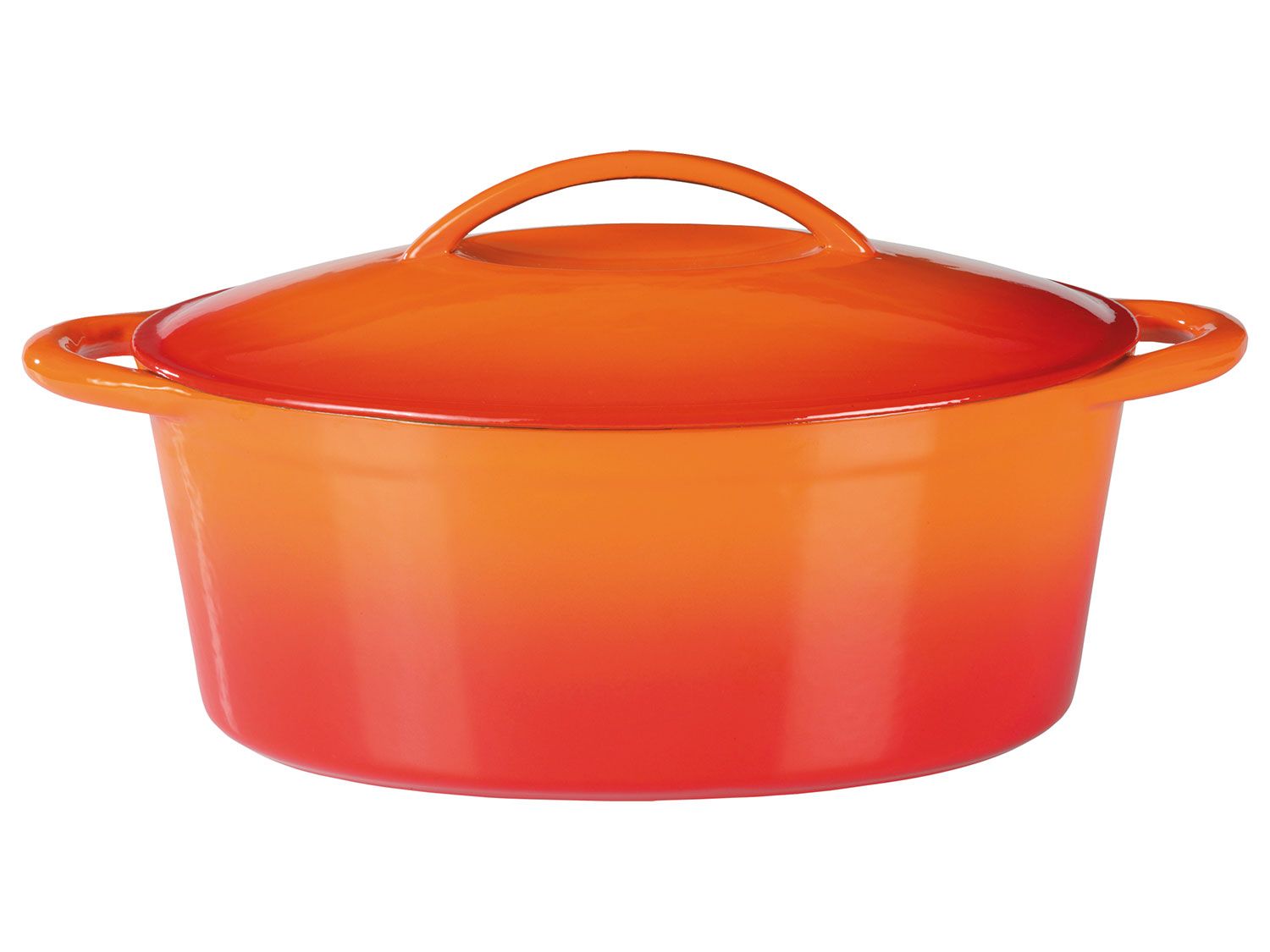 GSW Gusseisen Schmortopf/Bräter (orange, 33x25cm)