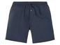 Dunkelblaue Schlafshorts mit Kordelzug.