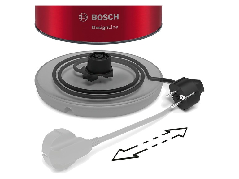 Gehe zu Vollbildansicht: BOSCH Wasserkocher, DesignLine, 1.7 l, Rot - Bild 9