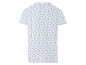 Weißes T-Shirt mit kurzen Ärmeln und Surfprint