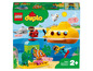 LEGO Duplo U-Boot mit Figuren, einem Delfin und einem Korallenriff.