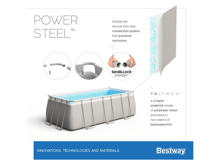 Gehe zu Vollbildansicht: Bestway Power Steel™ Frame Pool Komplett-Set, eckig - Bild 21