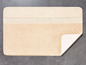 Beige Badezimmermatte mit gestreiftem Muster
