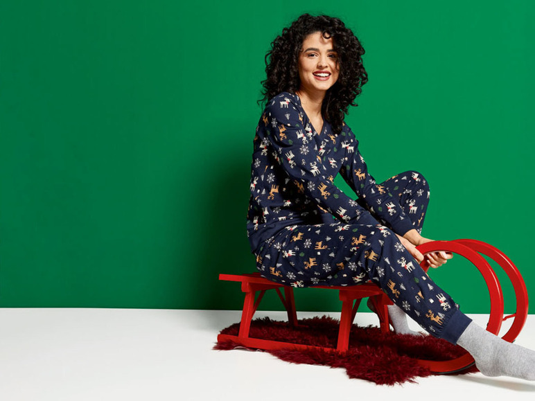 Gehe zu Vollbildansicht: esmara Damen Weihnachts-Pyjama - Bild 5