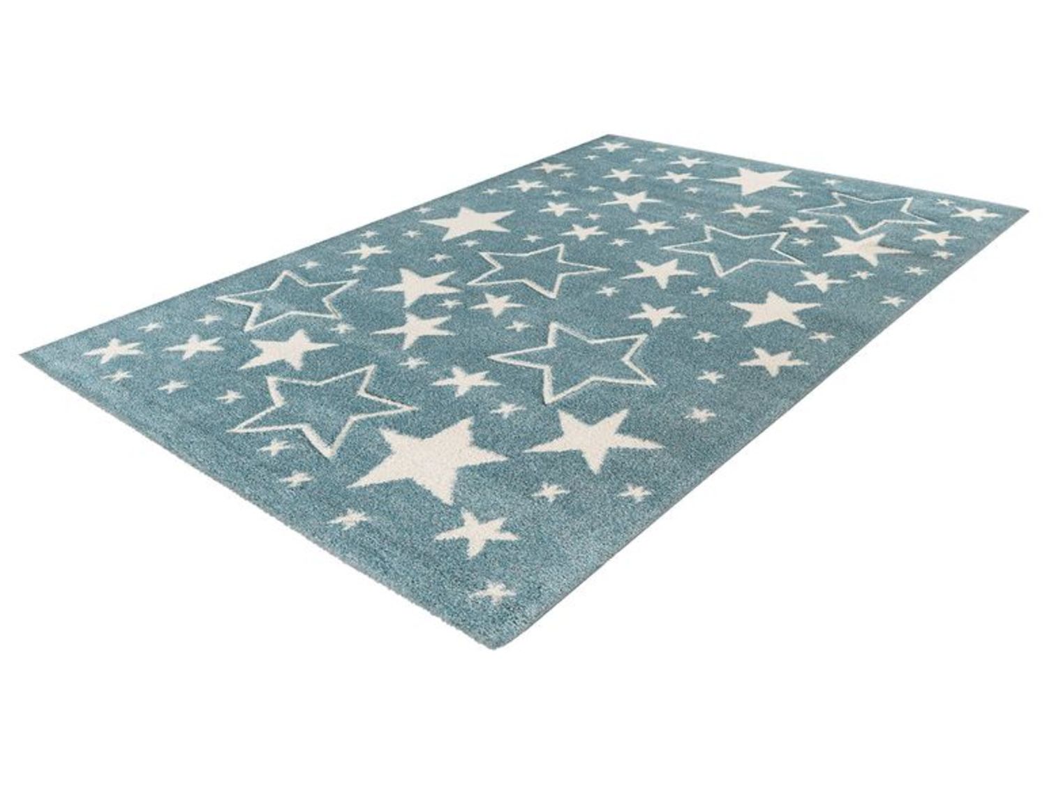 Thumbnail - KAYOOM Kinder-Motivteppich (Sterne blau, 80cm x 150cm)