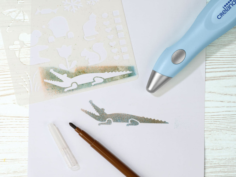 Gehe zu Vollbildansicht: CRELANDO® Airbrush Starter Kit, mit 12 Stiften - Bild 8