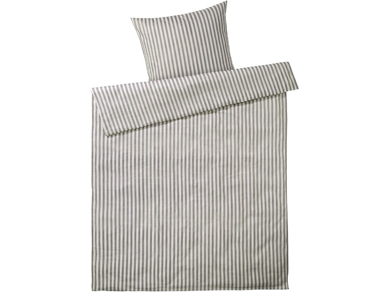 Gehe zu Vollbildansicht: MERADISO® Satin Bettwäsche, 135x200 cm, zum Wenden, mit Reißverschluss, aus Baumwolle - Bild 5