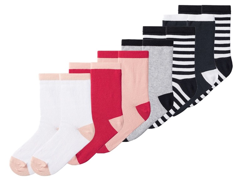 Gehe zu Vollbildansicht: pepperts!® PEPPERTS® Mädchen Socken, mit Lycra, hoher Bio-Baumwollanteil, 7 Paar - Bild 2