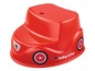 Rote Baby-Step-Treppe mit Big-Logo und Auto-Design.