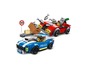 LEGO City Polizei- und Rennwagen mit einer gestohlenen Fischkiste.