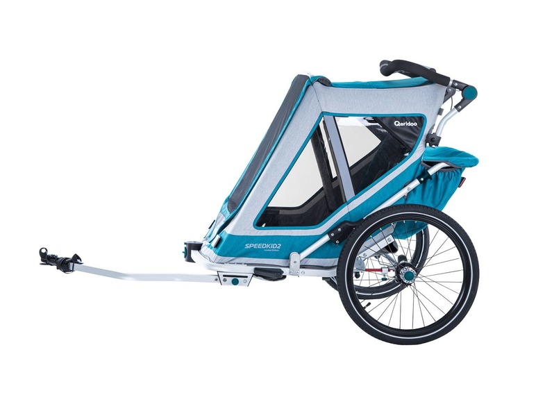 Gehe zu Vollbildansicht: Qeridoo Fahrradanhänger »Speedkid2 Pro«, für Kinder, mit höhenverstellbarem Schiebegriff - Bild 2