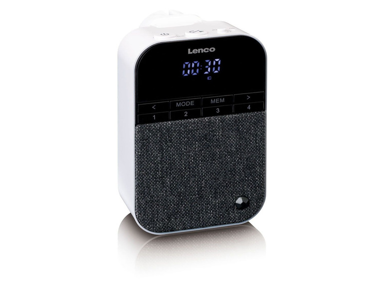 Gehe zu Vollbildansicht: Lenco PPR-100WH Steckdosen Radio mit Licht und Bluetooth - Bild 2