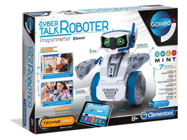 Gehe zu Vollbildansicht: Clementoni Roboter »Cyber Talk«, 7 Spielmodi, Walkie-Talkie Funktion, ab 8 Jahren - Bild 3