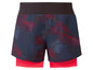 Sport-Shorts mit Camouflage-Muster und integrierter Innenhose.