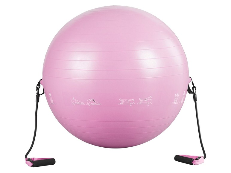 Gehe zu Vollbildansicht: CRIVIT® Gymnastikball, 65 cm Durchmesser, 120 kg Belastbarkeit, mit Trainingsübungen - Bild 6