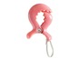 Ein rosa Clip für Babyspielzeug.