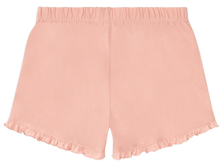 Rosa Shorts mit Rüschen