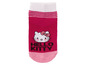 Ein Paar rosa Socken mit Hello Kitty.