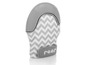 Reer graue Babyhandschuhe mit Chevron-Muster.
