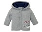 Ein grauer Baby-Hoodie mit einem Aufdruck von Tweety und Bugs Bunny.